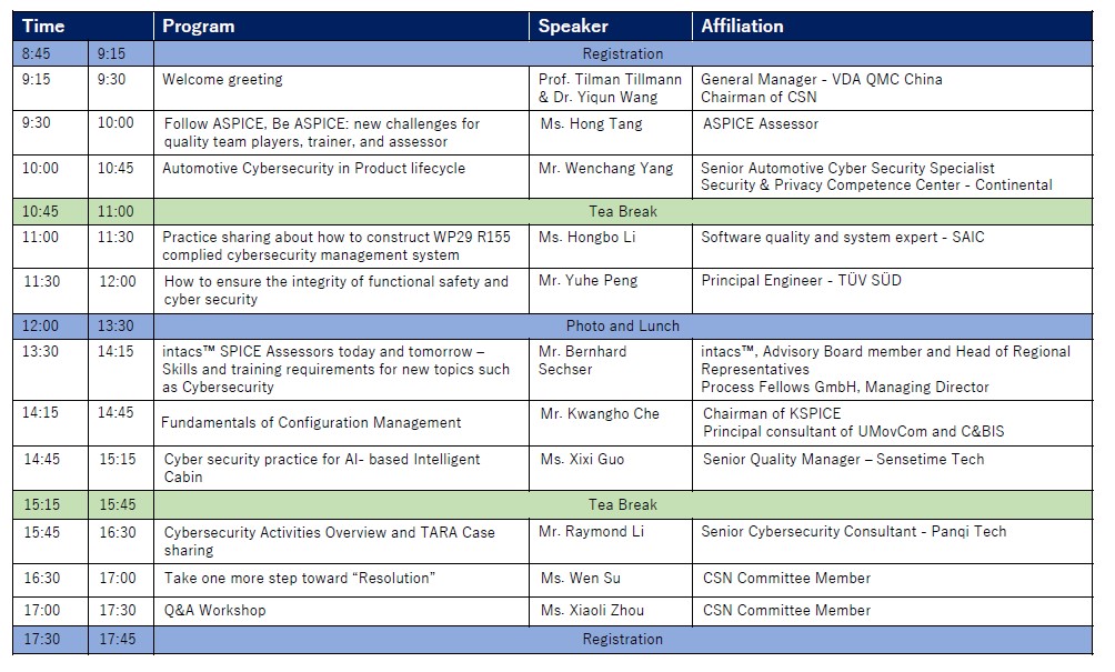 5th CSN Timetable